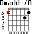 Dmadd11/A para guitarra - versión 9