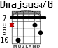 Dmajsus4/G para guitarra - versión 7