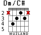 Dm/C# para guitarra - versión 2