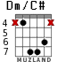 Dm/C# para guitarra - versión 4