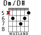 Dm/D# para guitarra - versión 2