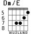 Dm/E para guitarra - versión 5