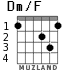 Dm/F para guitarra - versión 2