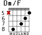 Dm/F para guitarra - versión 3
