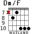 Dm/F para guitarra - versión 5