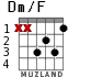 Dm/F para guitarra