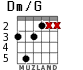 Dm/G para guitarra - versión 3