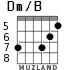 Dm/B para guitarra - versión 3