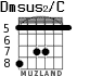 Dmsus2/C para guitarra - versión 4