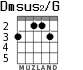 Dmsus2/G para guitarra - versión 3