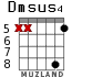 Dmsus4 para guitarra - versión 4
