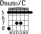 Dsus2/C para guitarra - versión 4