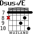 Dsus4/E para guitarra - versión 8