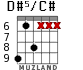 D#5/C# para guitarra - versión 2