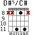 D#5/C# para guitarra - versión 3