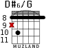 D#6/G para guitarra - versión 5