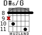 D#6/G para guitarra - versión 6