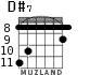 D#7 para guitarra - versión 4