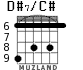 D#7/C# para guitarra - versión 4