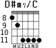 D#m7/C para guitarra - versión 4