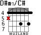 D#m7/C# para guitarra