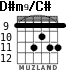 D#m9/C# para guitarra - versión 2