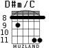 D#m/C para guitarra - versión 3