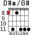 D#m/G# para guitarra - versión 3