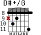 D#+/G para guitarra - versión 10