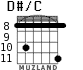 D#/C para guitarra - versión 3
