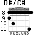D#/C# para guitarra - versión 4