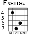 E6sus4 para guitarra - versión 5