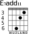 E7add11 para guitarra - versión 4