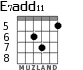 E7add11 para guitarra - versión 5