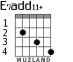 E7add11+ para guitarra - versión 2