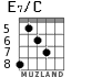 E7/C para guitarra - versión 4