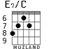 E7/C para guitarra - versión 5