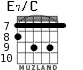 E7/C para guitarra - versión 6