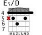 E7/D para guitarra - versión 4