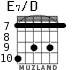 E7/D para guitarra - versión 9