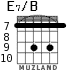 E7/B para guitarra - versión 6