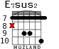 E7sus2 para guitarra - versión 3