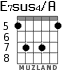 E7sus4/A para guitarra - versión 6