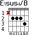 E7sus4/B para guitarra - versión 2