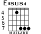 E9sus4 para guitarra - versión 5