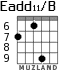 Eadd11/B para guitarra - versión 4