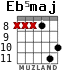 Eb5maj para guitarra - versión 3