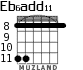 Eb6add11 para guitarra - versión 2