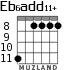 Eb6add11+ para guitarra - versión 5