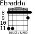 Eb7add11 para guitarra - versión 2